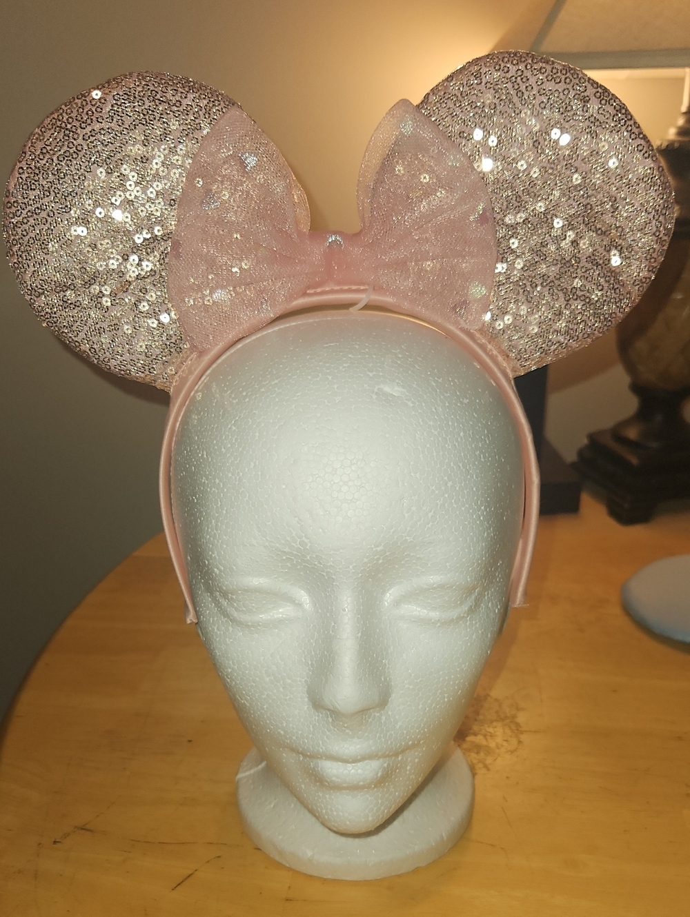 Disney Pink Pink Sequined Minnie Mouse Ear Headband